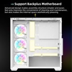SAMA SV01 Mid-Tower ATX Case White Tempered Glass thumbnail 6