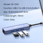 محول USB LDNIO DS-124C USB-C 3.0 مع USB-A و RJ45 Ethernet thumbnail 8