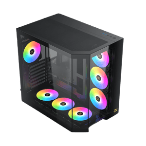 XIGMATEK Cubi ATX Case Black Tempered Glass Superior Airflow
