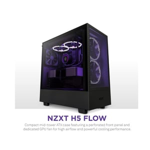 كيس NZXT H5 Flow Edition Mid-Tower Black