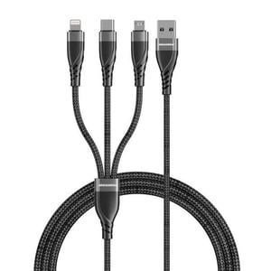 Realme Acacia Max 3-in-1 Power Cable USB-A to Micro USB/USB-C/Lightning 1m