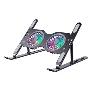 T655 Laptop Stand with Three Speeds Fan Cooling Black