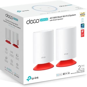 راوتر TP-Link Deco Voice X20 AX1800 Wi-Fi 6 ثنائي النطاق 2-Pack