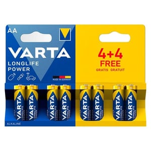 بطارية Varta Longlife Power AA 8 حبات 3W