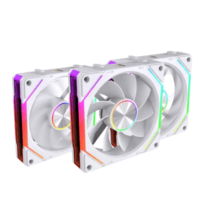 مبرد Zeus Chain Fans ARGB 120mm هواء أبيض