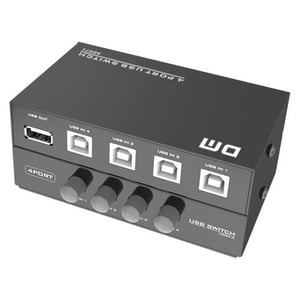 DM AD071 4-Port USB-A Peripheral Sharing Switch Black