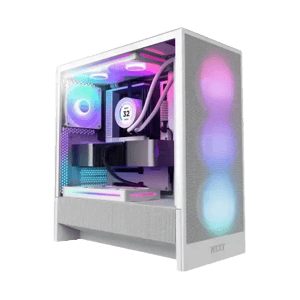 NZXT H5 Flow Mid-Tower ATX Case White RGB