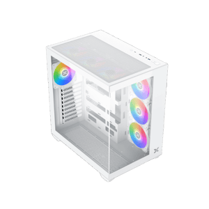 XIGMATEK Aqua V Mid-Tower ATX Case White Tempered Glass