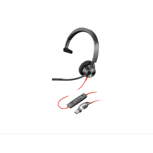 Poly Blackwire 3310 USB-C Headset Black