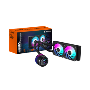 مبرد Gigabyte AORUS WATERFORCE X II 240mm AIO سائل ARGB أسود