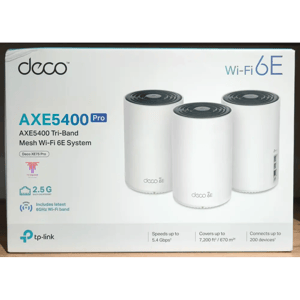 TP-Link Deco XE75 Pro AXE5400 3-Pack Tri-Band WiFi 6E Mesh Router