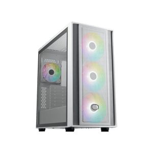 Cooler Master MasterBox 600 Mid-Tower ATX Case White Tempered Glass