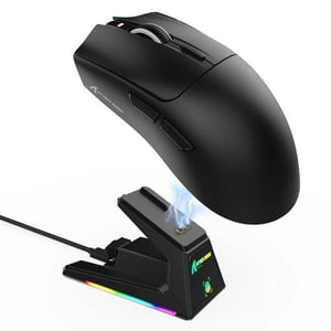 ماوس Attack Shark X1 40000 DPI Dual-Mode RGB أسود