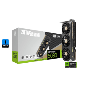 ZOTAC GAMING GeForce RTX 5080 16GB GDDR7 SOLID CORE