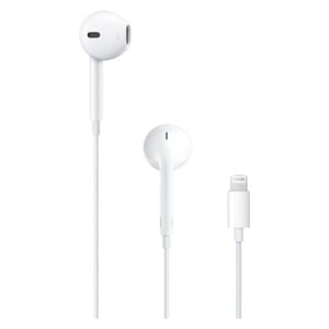 سماعات Apple EarPods Lightning سلكية مع ميكروفون أبيض