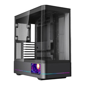كيس Jungle Leopard Mid-Tower مع شاشة LCD و 4 مراوح ARGB