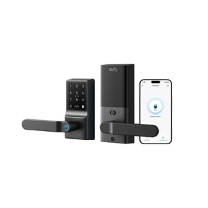 Eufy Smart Lever Lock C33 Fingerprint Wi-Fi Door Lock Black