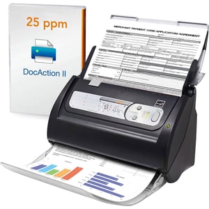 Plustek SmartOffice PS186 600 dpi USB Document Scanner Black