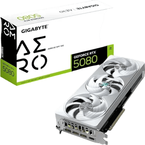 كارت شاشة Gigabyte AERO RTX 5080 16GB GDDR7 OC Edition أبيض