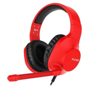 سماعات Sades SA-721 للألعاب سلكية 3.5mm مع ميكروفون أحمر