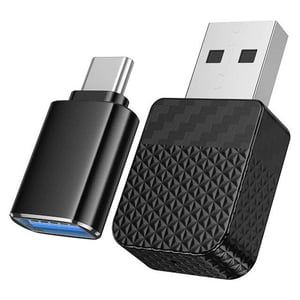 محول Hoco HU3 USB لاسلكي CarPlay أسود