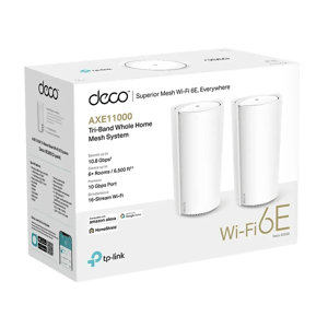 TP-Link Deco XE200 AXE11000 2-Pack Mesh WiFi 6E Tri-Band System