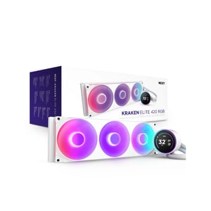 مبرد NZXT Kraken Elite 420mm AIO سائل أبيض RGB