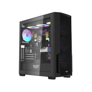 DarkFlash DF2100 Mid-Tower ATX Case Black Tempered Glass