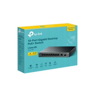سويتش TP-Link LiteWave LS-1210GP 10-Port Gigabit غير مُدار مع 8-Port PoE+