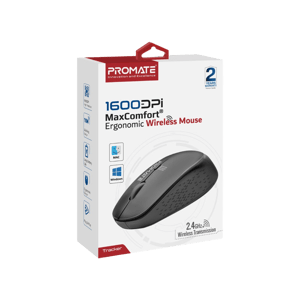Promate MaxComfort 1600DPI Ergonomic 2.4G Wireless Mouse