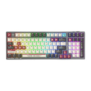 Bloody WS98 Dual-Core 2.4G Wireless , Bluetooth v5.1 , USB wired connection Mechanical Keyboard Pixels Red