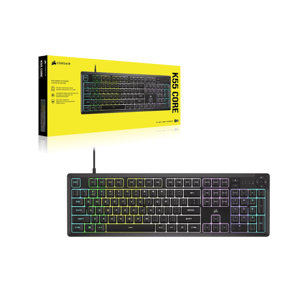 كيبورد Corsair K55 Core Full-Size Membrane RGB سلكي أسود