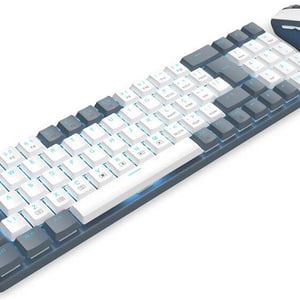 Redragon BS-8772 94key Low Profile Combo Dual-Mode Keyboard & Mouse Grey/White