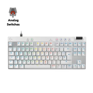 كيبورد Logitech G Pro X TKL Magnetic Analog سلكي RGB أبيض