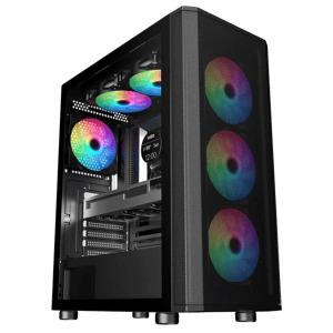 SAMA 3311B Mid-Tower ATX Case Black Tempered Glass