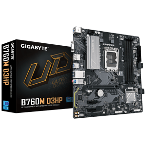 لوحة أم جيجابايت GIGABYTE B760M D3HP بمقبس Intel LGA 1700 ودعم ذاكرة DDR5 بحجم mATX