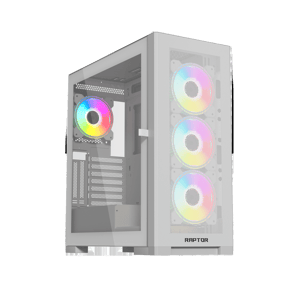 Raptor Arctic Hawk XL Mid-Tower ATX Case White Tempered Glass RGB