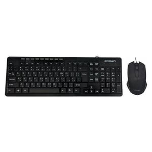 كيت كيبورد وماوس Crown Micro 405 USB أسود