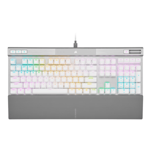 كيبورد Corsair K70 PRO كامل الحجم أوبتيكال سلكي RGB أبيض