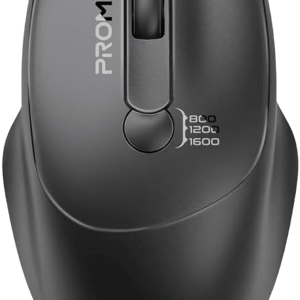 Promate EZGrip Wireless Mouse 1600 DPI Ergonomic Ambidextrous