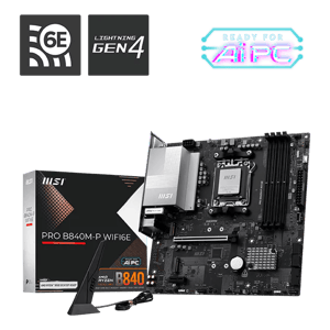 لوحة أم ام اس اي برو MSI PRO B840M-P WIFI6E بمقبس AMD AM5 ودعم ذاكرة DDR5 بحجم mATX
