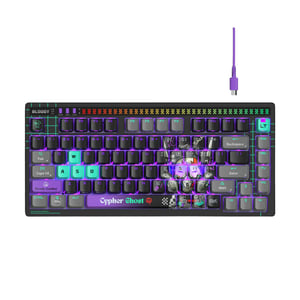Bloody AT75 Alpha Optical Switch Mechanical Keyboard 75% Wired RGB - Cypher Ghost