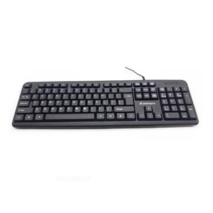 Jertech K328 Full-Size Wired USB Keyboard Ergonomic Spill-Resistant Black