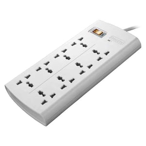 شريط طاقة Huntkey SZM804 2500W 8 مقابس 5M أبيض