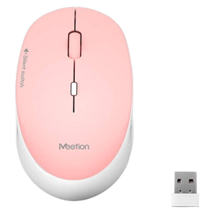 Meetion R570 Silent Wireless Mouse - Pink