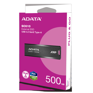 ADATA SC610 500GB USB 3.2 Gen2 External SSD
