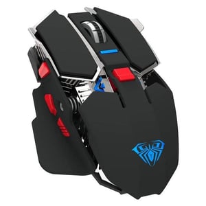 ماوس Aula SC300 3200 DPI لاسلكي RGB رمادي