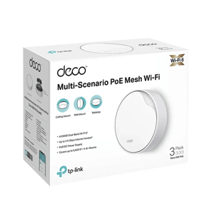 TP-Link Deco X50-PoE AX3000 3-Pack WiFi 6 Dual-Band Mesh System