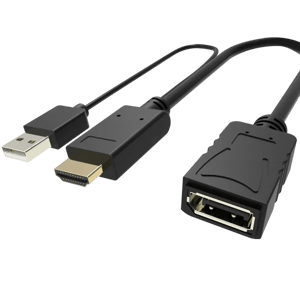 محول VCOM HDMI إلى DP أسود