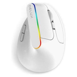 Delux M618C Gaming Mouse 1600 DPI Dual-Mode RGB White